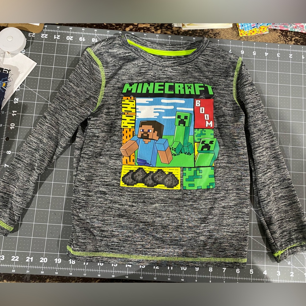 Kids Long Sleeve Minecraft shirt